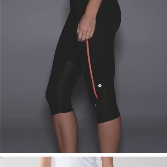 lululemon athletica Pants - LULULEMON- Vent It Out Crop Athletic Workout Running Legging 4 green